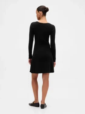 CashSoft geribde mini-trui-jurk