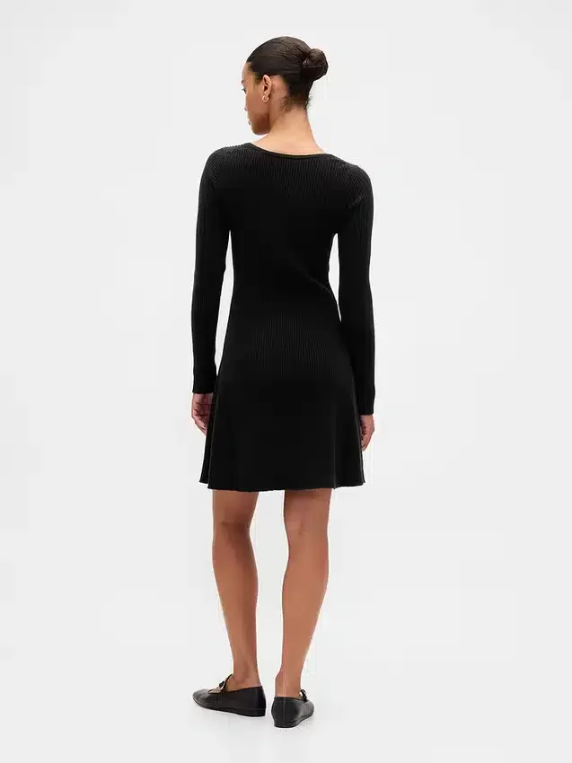 CashSoft geribde mini-trui-jurk