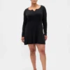 CashSoft geribde mini-trui-jurk