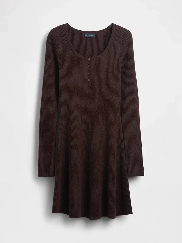 CashSoft geribde mini-trui-jurk