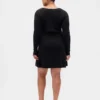 CashSoft geribde mini-trui-jurk