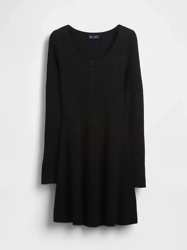 CashSoft geribde mini-trui-jurk