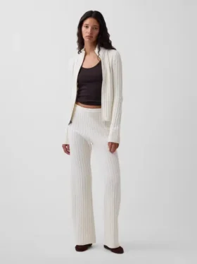 CashSoft kabelgebreide trui met broek