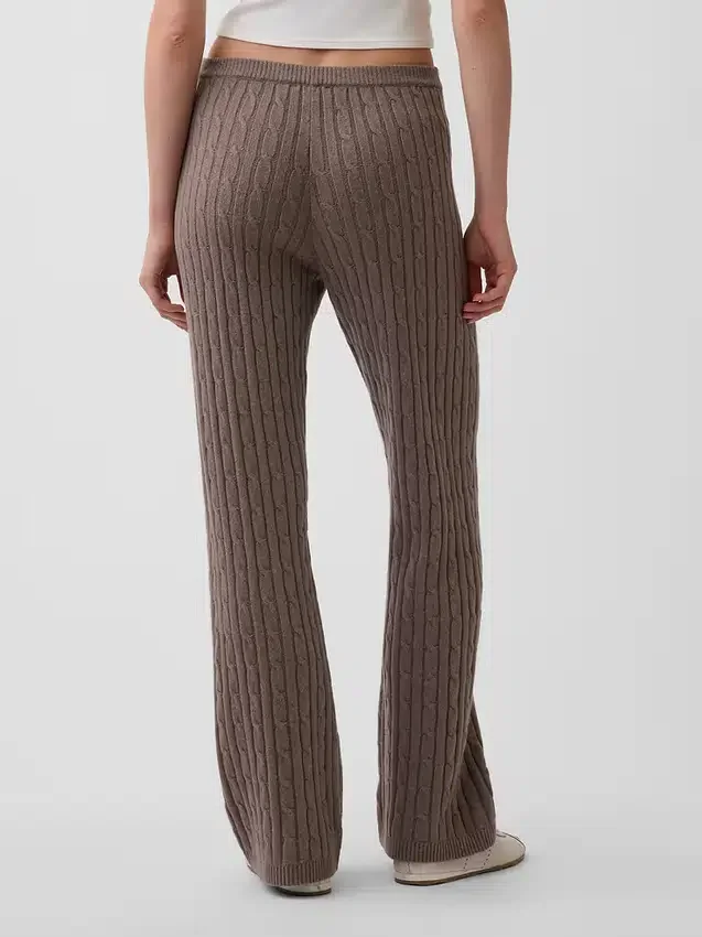 CashSoft kabelgebreide trui met broek