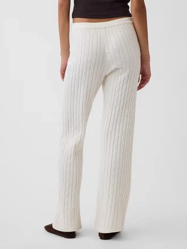 CashSoft kabelgebreide trui met broek
