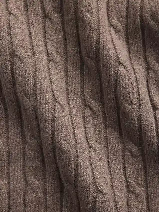 CashSoft kabelgebreide trui met broek