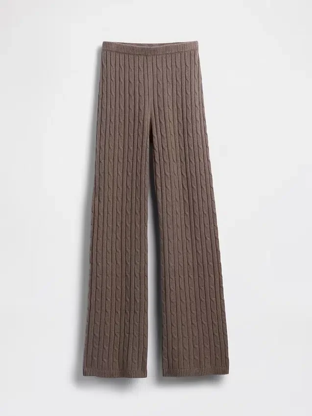 CashSoft kabelgebreide trui met broek