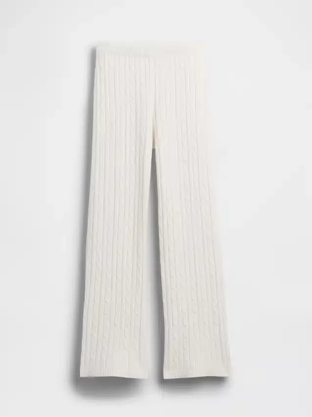 CashSoft kabelgebreide trui met broek