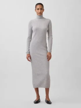 CashSoft maxi-trui-jurk met col