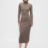 CashSoft maxi-trui-jurk met col