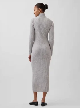 CashSoft maxi-trui-jurk met col