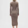 CashSoft maxi-trui-jurk met col