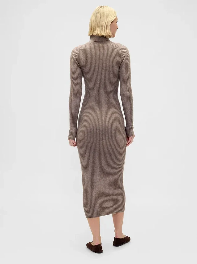 CashSoft maxi-trui-jurk met col