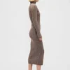 CashSoft maxi-trui-jurk met col