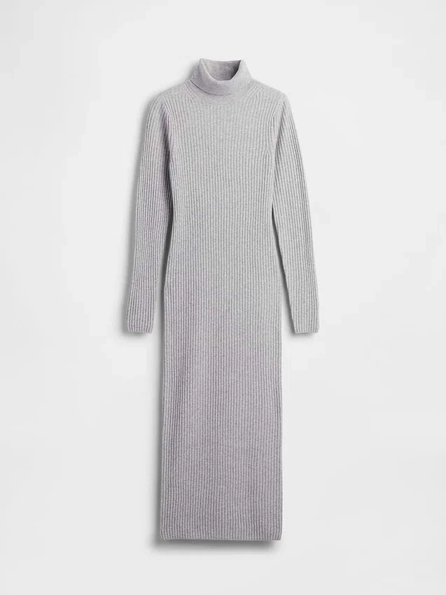 CashSoft maxi-trui-jurk met col