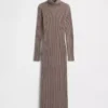 CashSoft maxi-trui-jurk met col