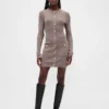 CashSoft mini-trui-jurk met geribde zakken