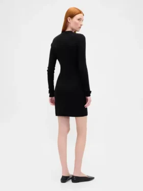 CashSoft mini-trui-jurk met geribde zakken