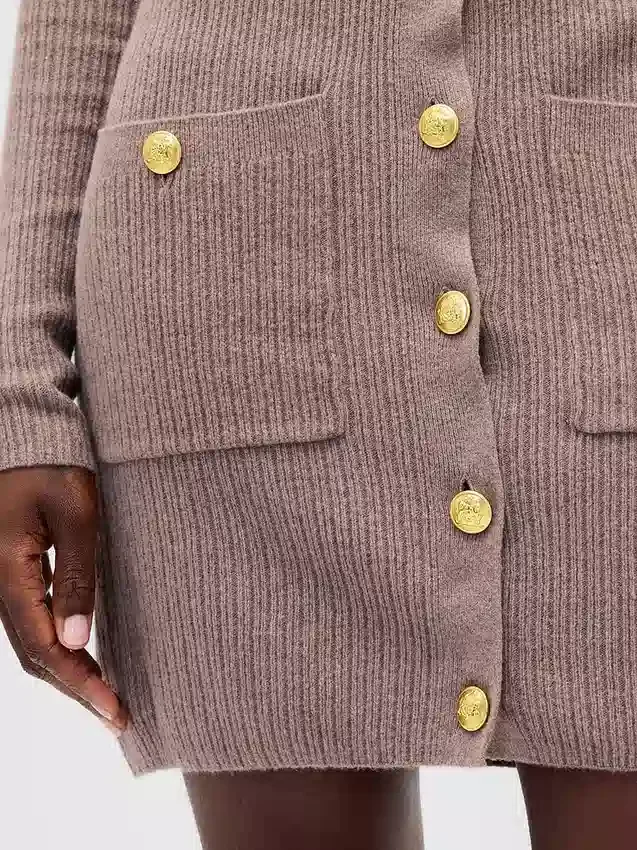 CashSoft mini-trui-jurk met geribde zakken
