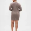 CashSoft mini-trui-jurk met geribde zakken