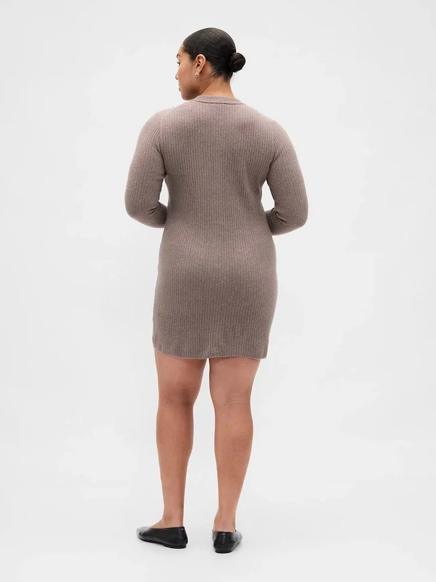 CashSoft mini-trui-jurk met geribde zakken