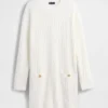 CashSoft mini-trui-jurk met kabelpatroon