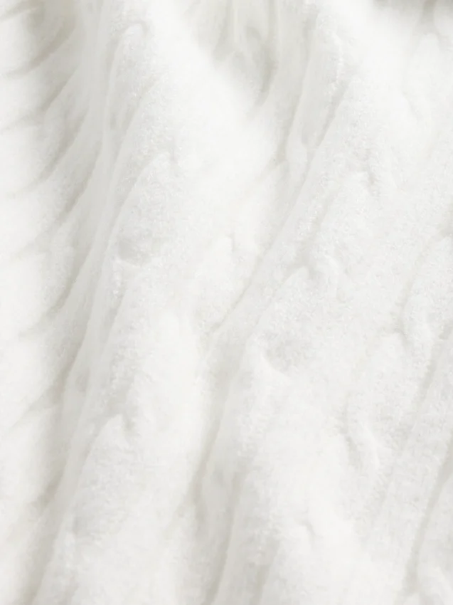 CashSoft mini-trui-jurk met kabelpatroon