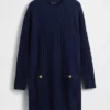 CashSoft mini-trui-jurk met kabelpatroon