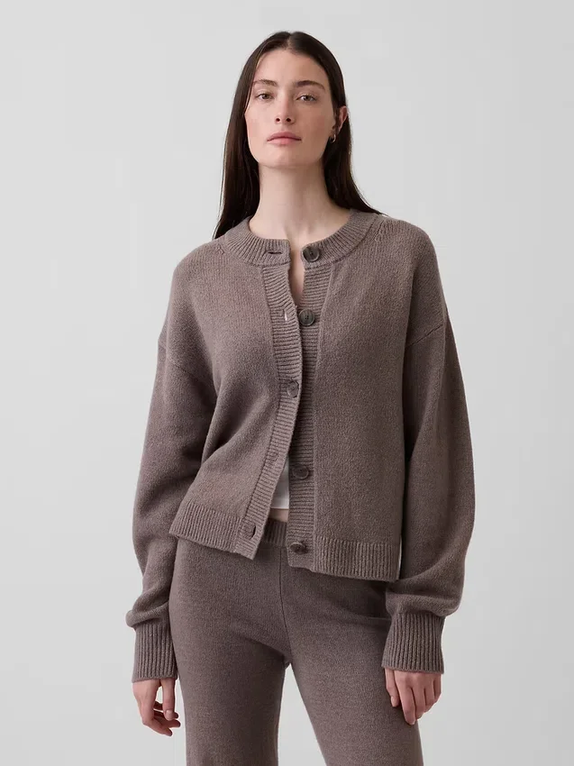 CashSoft oversized grof gebreid vest