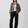CashSoft oversized grof gebreid vest