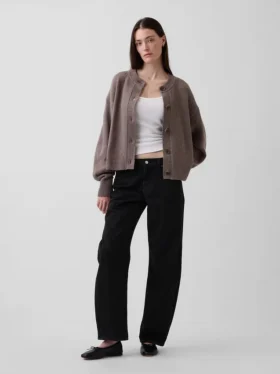 CashSoft oversized grof gebreid vest
