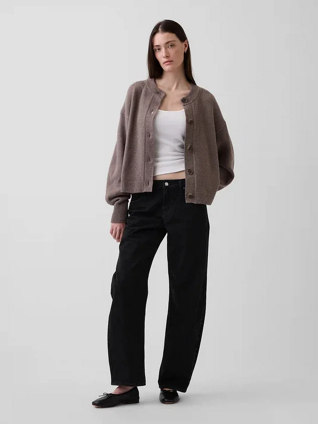 CashSoft oversized grof gebreid vest