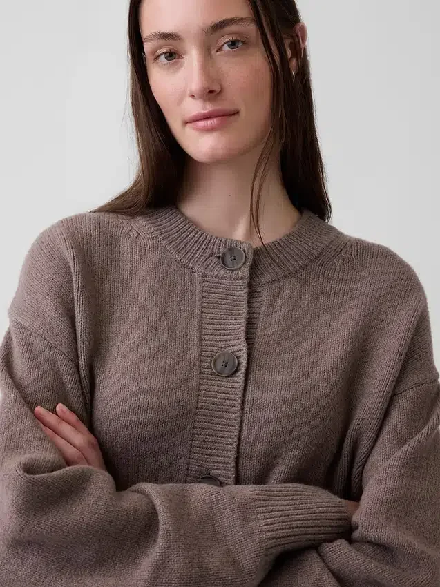 CashSoft oversized grof gebreid vest