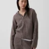 CashSoft oversized hoodie met ritssluiting en shaker-steek