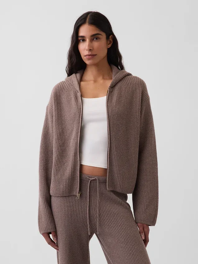 CashSoft oversized hoodie met ritssluiting en shaker-steek