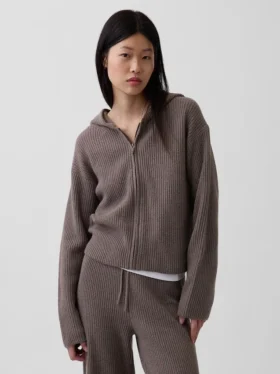 CashSoft oversized hoodie met ritssluiting en shaker-steek