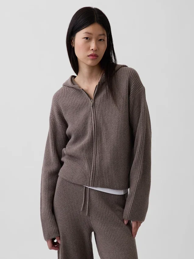 CashSoft oversized hoodie met ritssluiting en shaker-steek