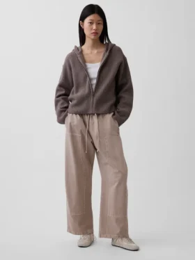 CashSoft oversized hoodie met ritssluiting en shaker-steek
