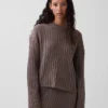 CashSoft oversized trui met kabelpatroon
