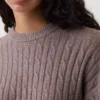 CashSoft oversized trui met kabelpatroon