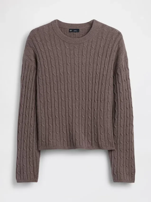 CashSoft oversized trui met kabelpatroon