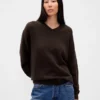 CashSoft oversized trui met V-hals