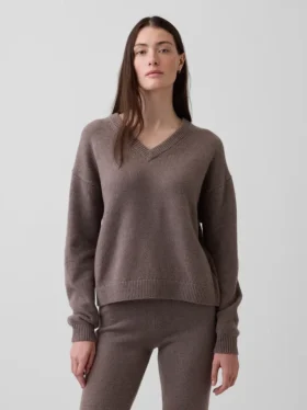 CashSoft oversized trui met V-hals