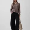 CashSoft oversized trui met V-hals