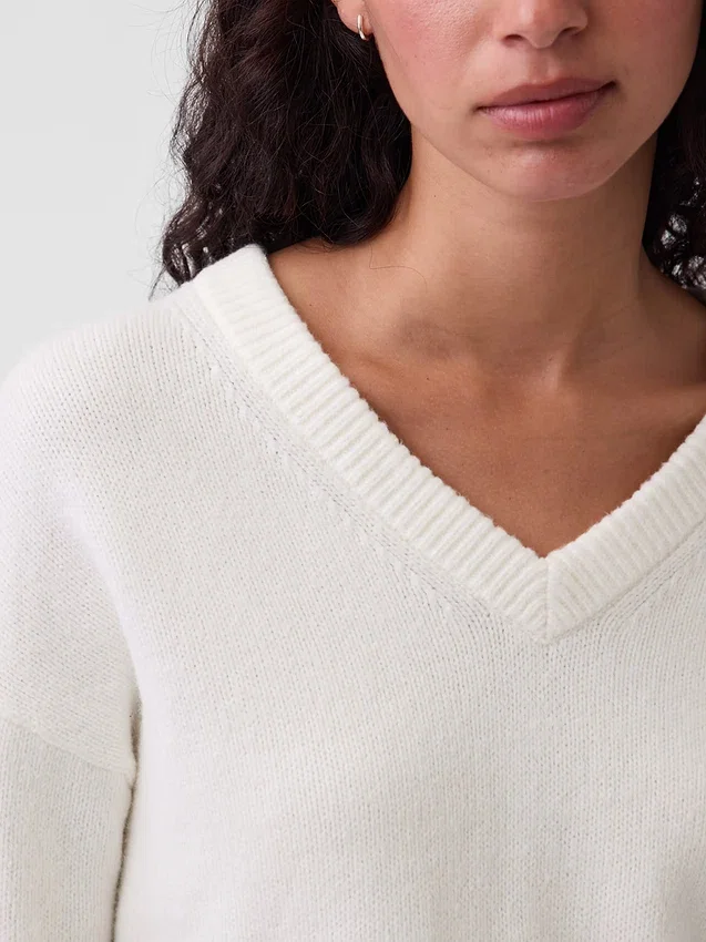 CashSoft oversized trui met V-hals