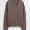 CashSoft oversized trui met V-hals