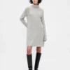 CashSoft Pointelle-trui-jurk met col