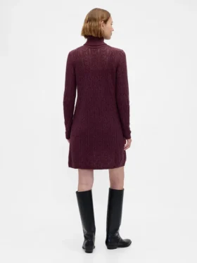 CashSoft Pointelle-trui-jurk met col