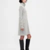 CashSoft Pointelle-trui-jurk met col