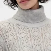 CashSoft Pointelle-trui-jurk met col